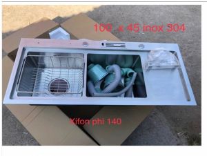 Chậu rửa bát inox 304 có bàn chờ Krasler SI10045UP