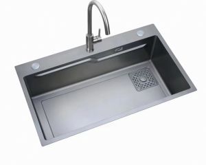 Châu rửa bát inox nano xám Krasler SI7846GN