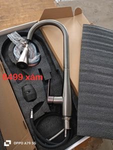 Vòi rửa bát inox 304 titan xám KR 6499G