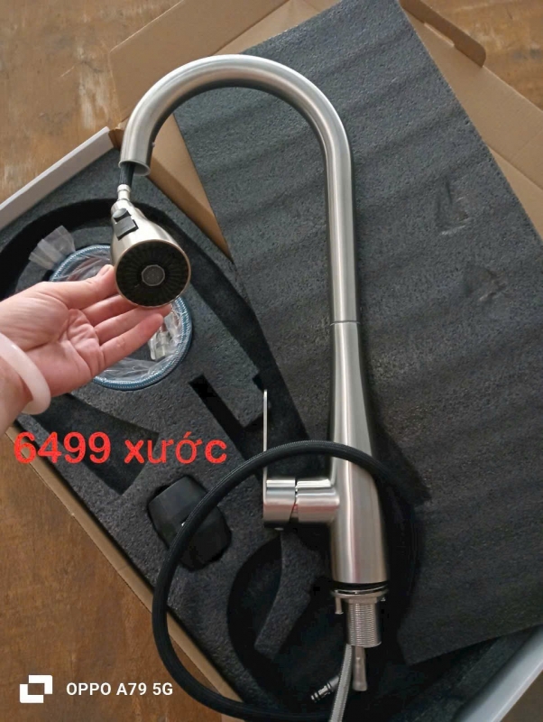 Vòi rửa bát inox 304 nguyên bản KR 6499X